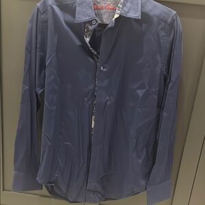 Robert Graham Blue Button-Up Shirt